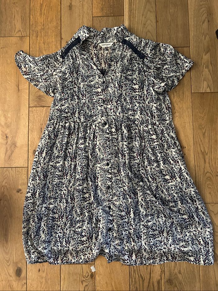 Robe fluide manches courtes - Nafnaf - T.36 - Parfait état