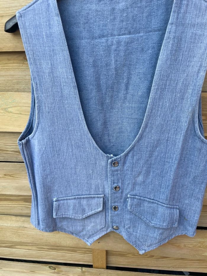 Petite veste bleu taille 40 - photo numéro 2