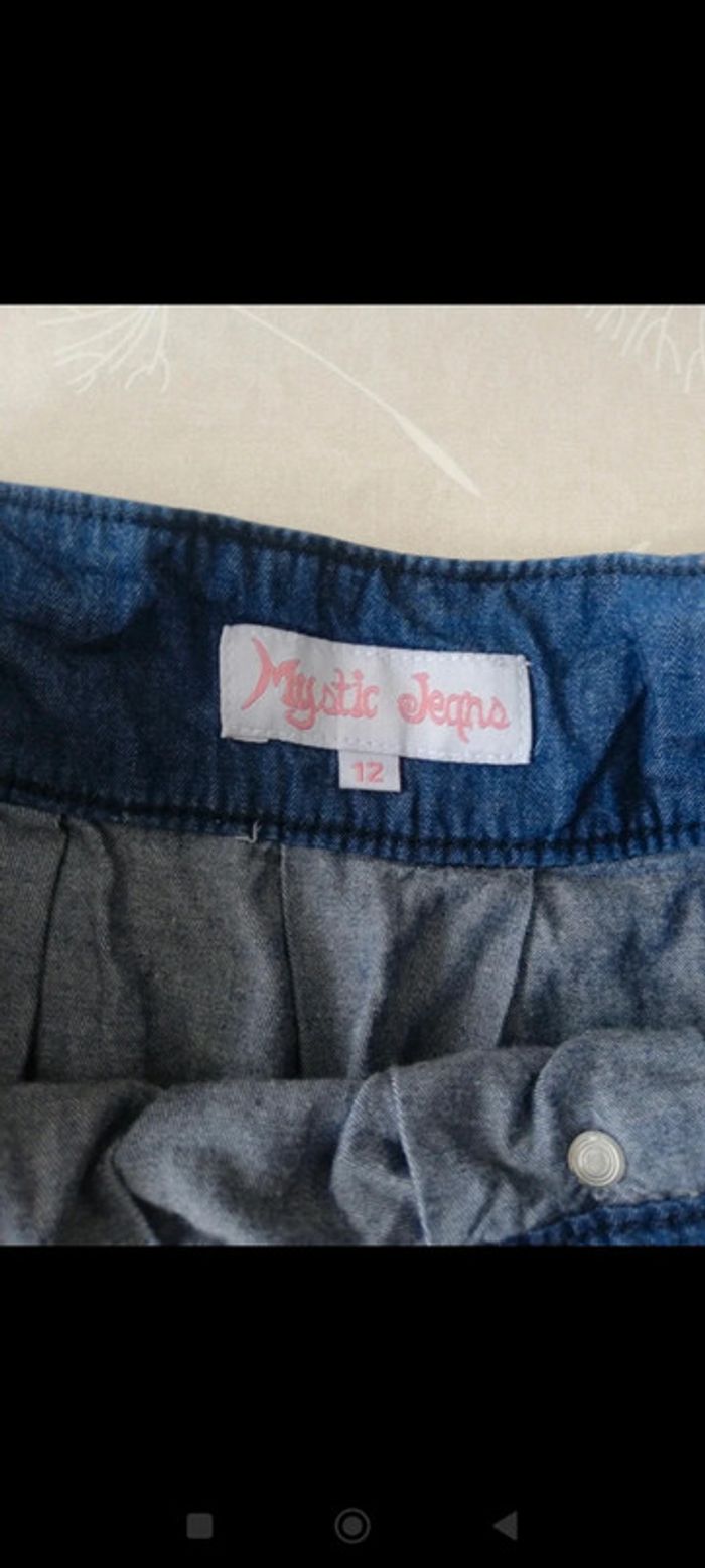 Jupe évasée en jean bleu Mystic Jeans 10 ans neuve 4€ - photo numéro 2