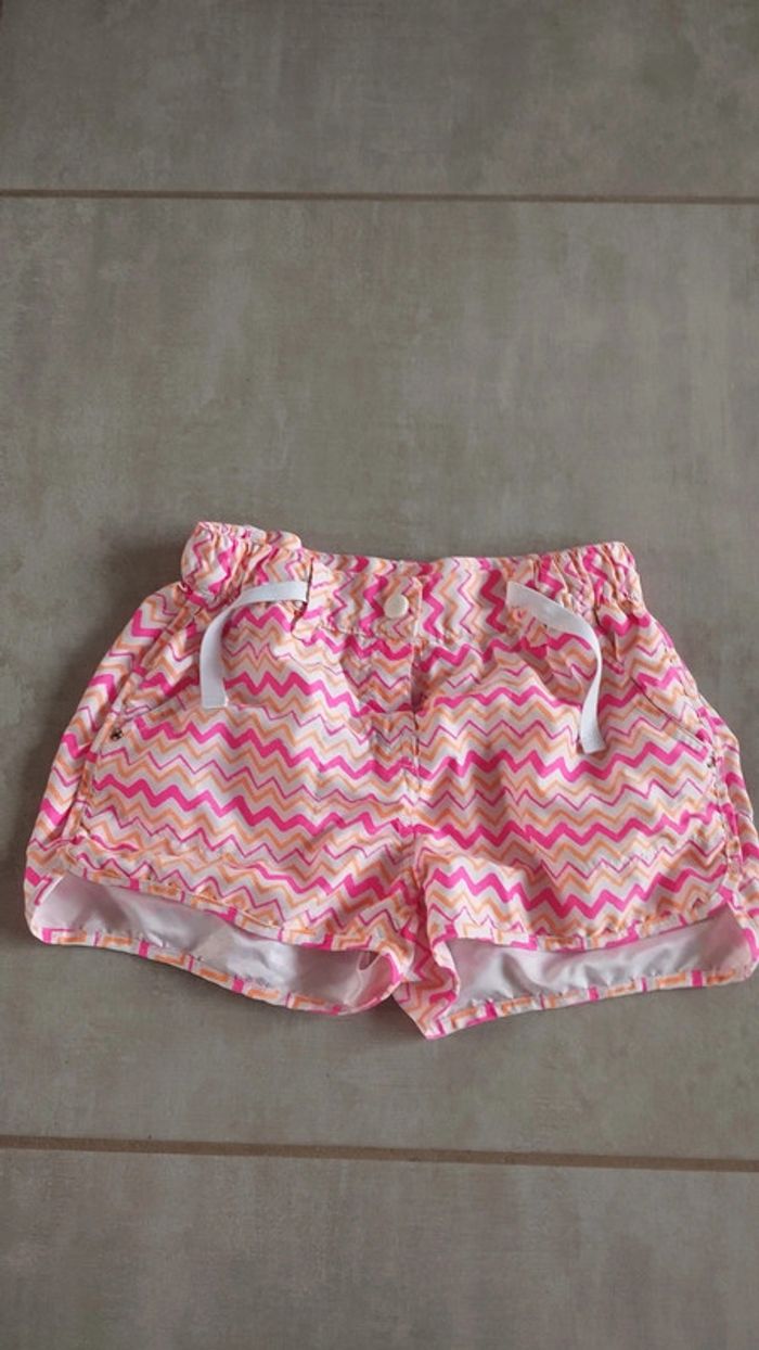 Short rose orange blanc fille 8/10 ans - photo numéro 2