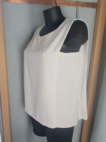 Comptoir des cotonniers haut blouse débardeur blanc été T.36