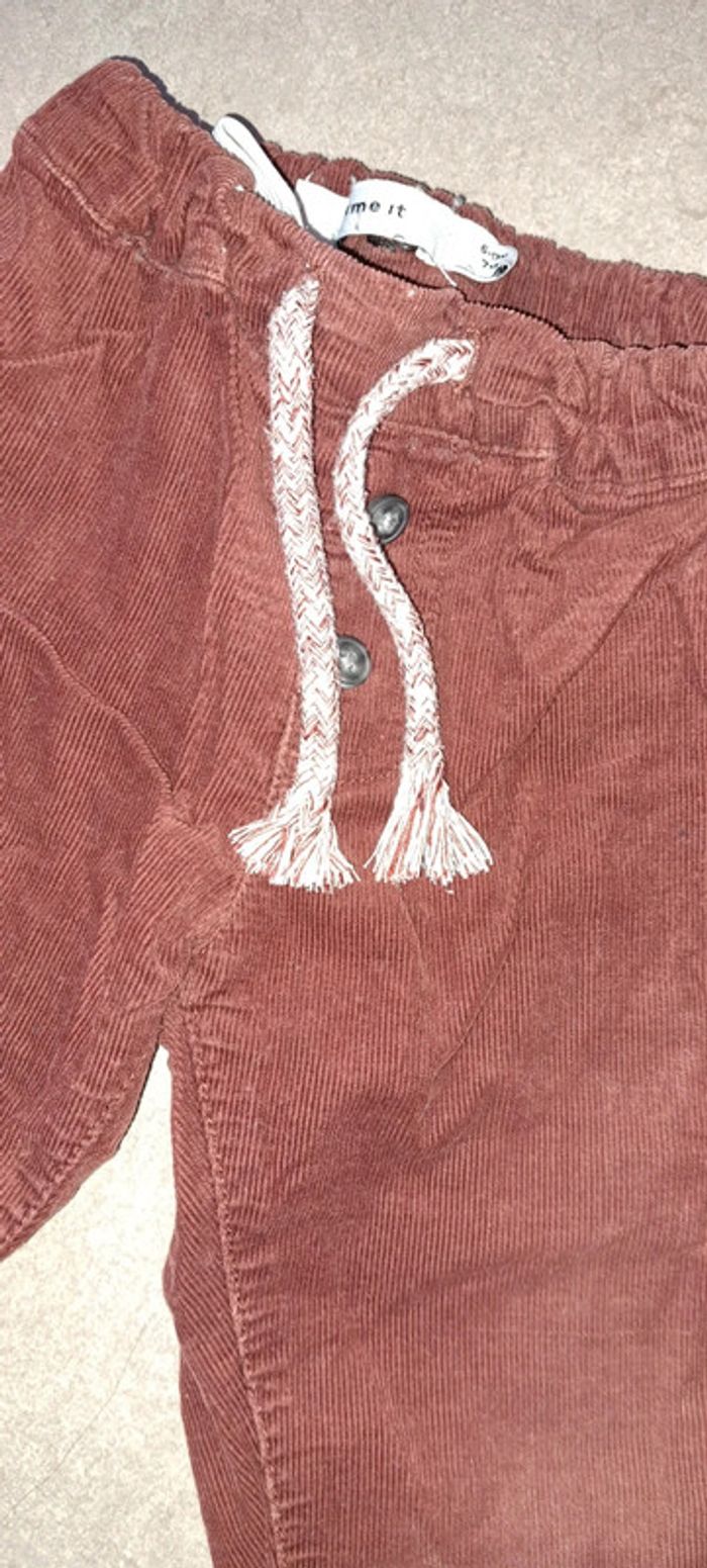 Pantalon velours marron Name it 6 mois - photo numéro 2