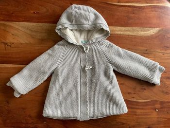 Gilet gris bleu Obaïbi 18 mois intérieur polaire