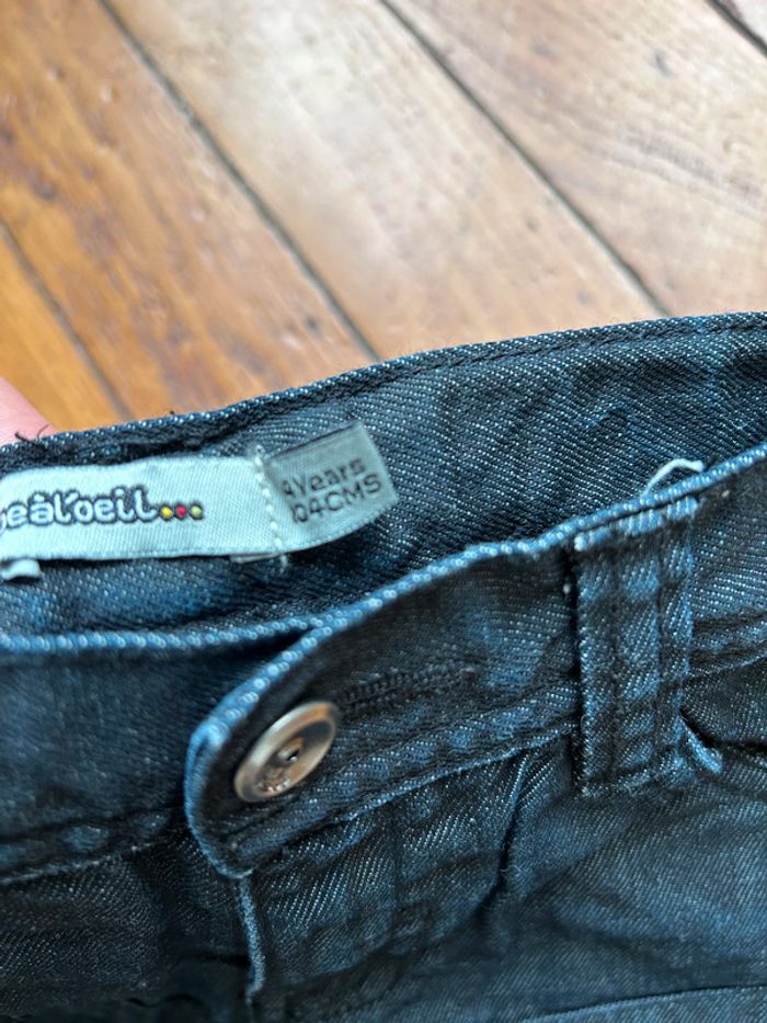 Neuf Jean tape à l’œil taille 4 ans, gris - photo numéro 5