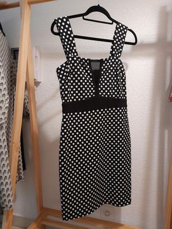 Magnifique robe noire à pois blanc Chicago Jus D'orange Paris taille 38