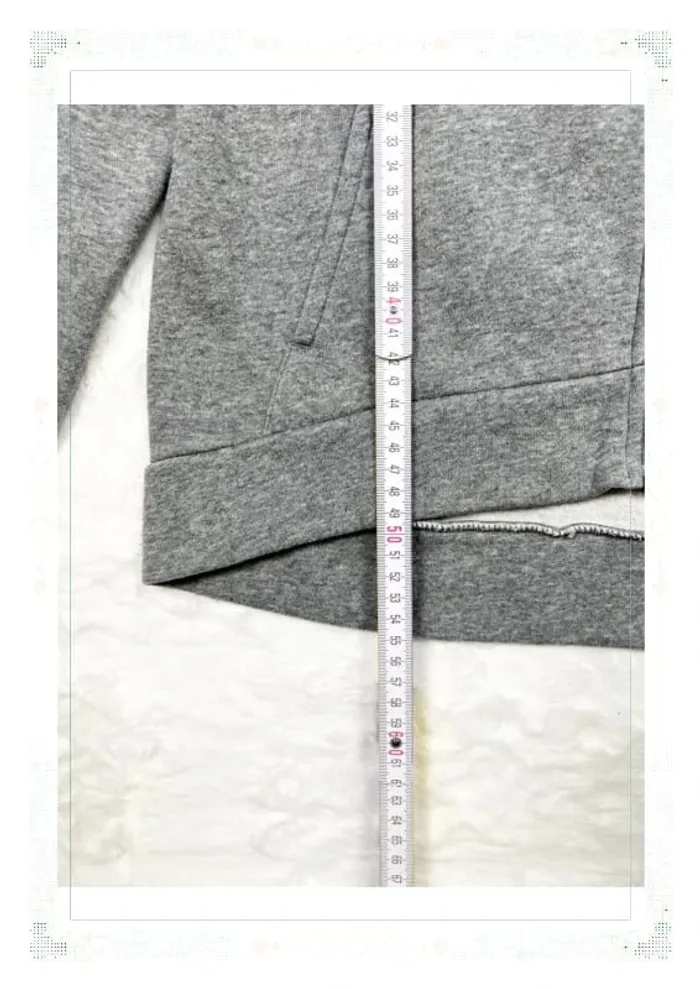 Nike veste à capuche grise enfant fille taille 12 ans 100% coton - photo numéro 8