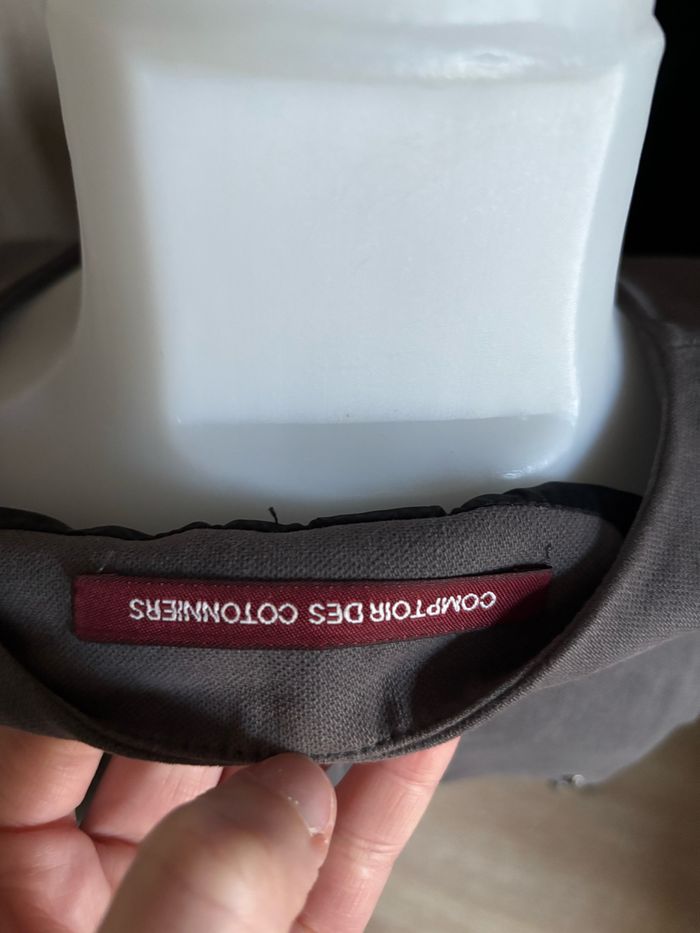 Veste grise bouton clouté en  relief comptoir des cotonniers taille S - photo numéro 6