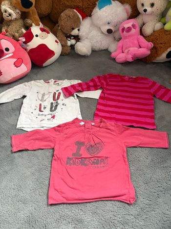 Lot de 3 hauts bébé fille - manches longues