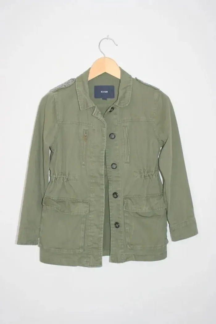 Veste kaki de chez Kiabi taille 10 ans