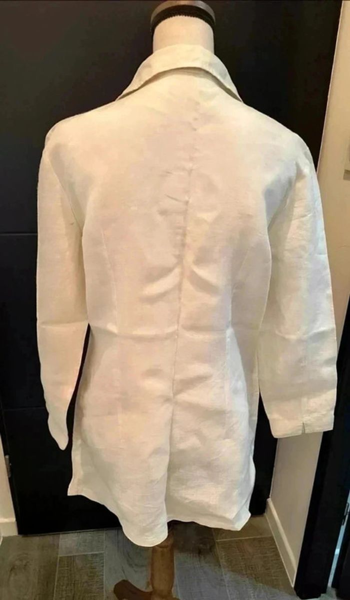 10 € Chemise ramie uni taille 3 vintage - photo numéro 4