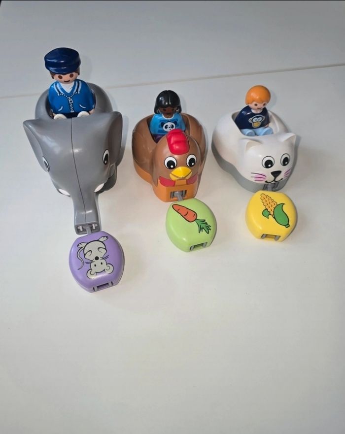 123 playmobil le train des animeaux 70405 complet