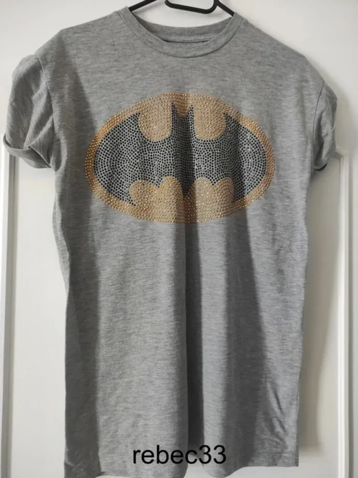 T-shirt batman logo strass