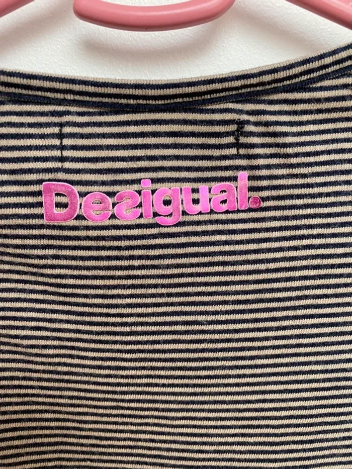 T shirt desigual fille 4 ans fine rayures - photo numéro 4