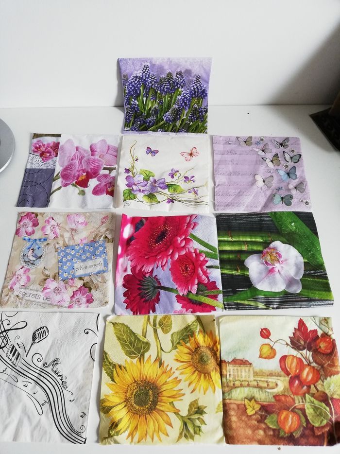Lot de 10 serviettes en papier pour serviettes loisirs créatifs
