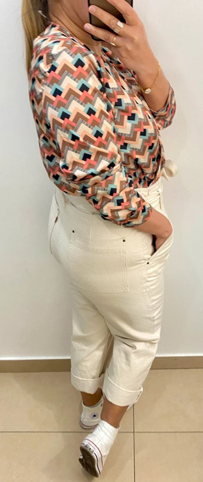 Jolie Blouse Col V Croisée  Taille Unique - photo numéro 7