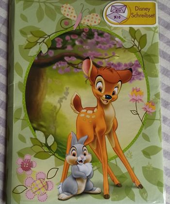 🦌 Papier à lettre et enveloppes Bambi vintage neuf 🦌