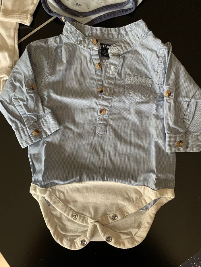 Lot 3 bodies style habillé 1 mois - photo numéro 3