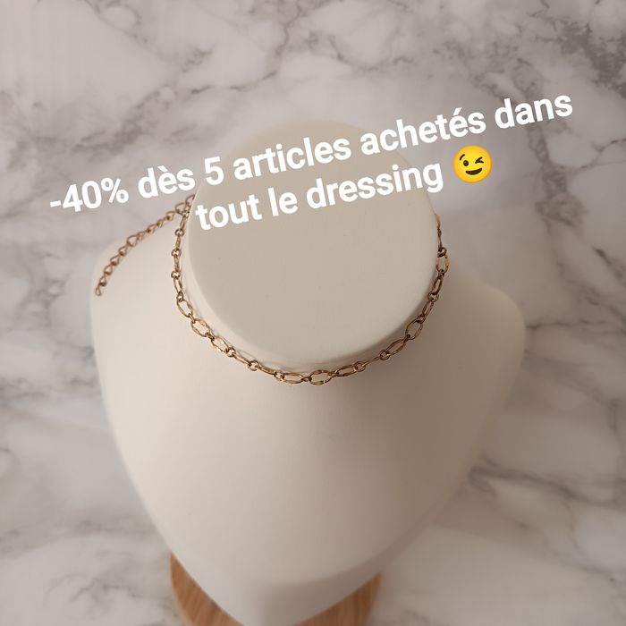 Bracelet cheville couleur dorée