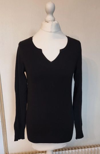 Pull col V noir Camaïeu neuf