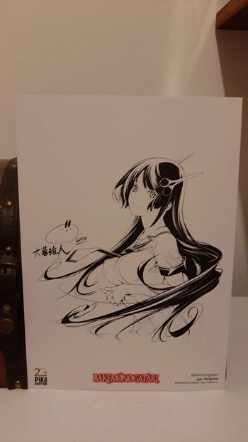 Ex-libris manga Bakemonogatari Pika Edition 20 ans
