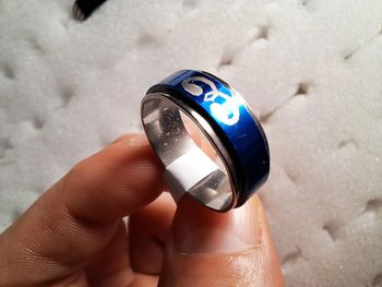 Bague acier inoxydable motifs