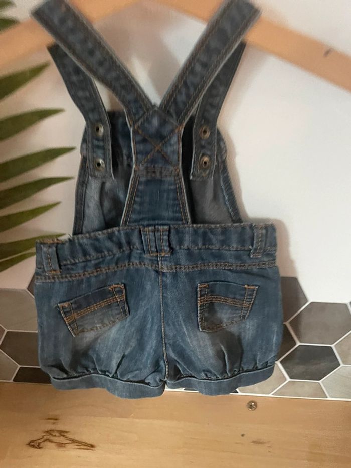 Salopette short en jean TAO 3 mois - photo numéro 5