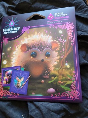 10 cartes à gratter étincelantes bébés animaux