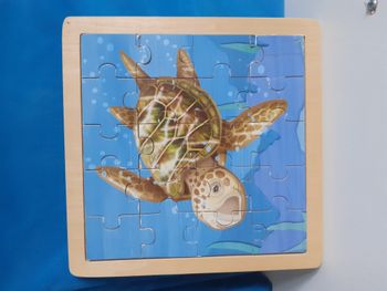 Puzzle bois représentant une tortue