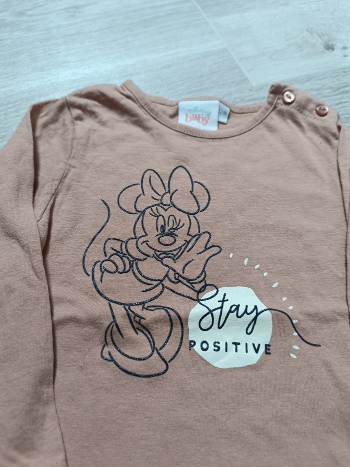 T-shirt manches longues Minnie 12 mois - photo numéro 2