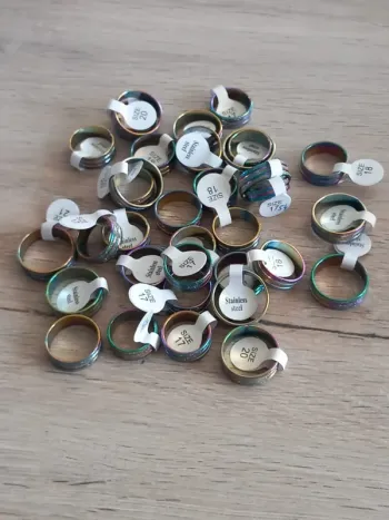 Lot de bagues acier inoxydable