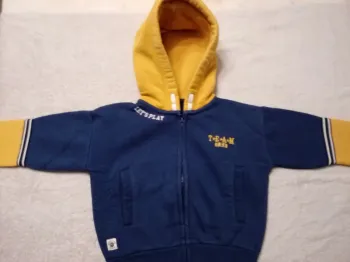 Sweat zippé à capuche Tape à l'oeil 4 ans (réf perso S23)(familleac72)