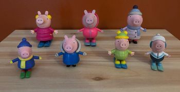 Peppa pig et Georges en hiver