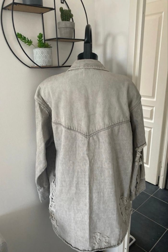 Veste en jean grise - photo numéro 2