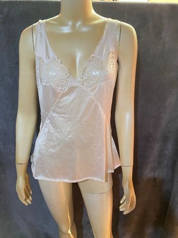 Débardeur satiné blanc taille unique