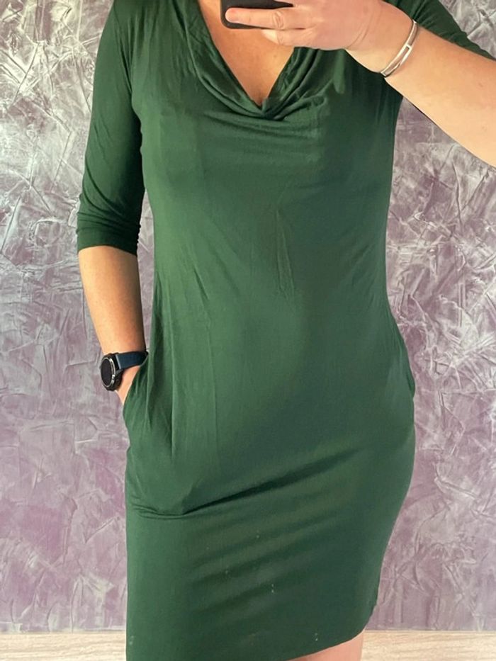 Magnifique robe verte fluide Stefanel - photo numéro 6