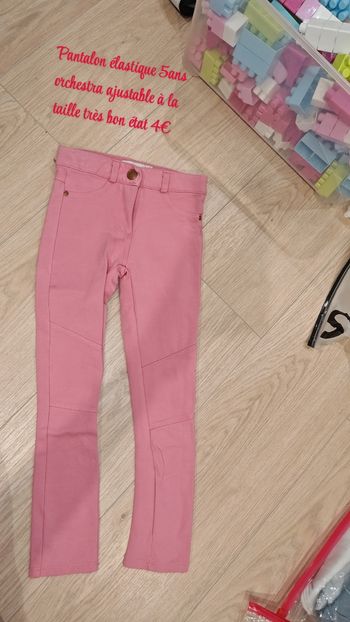 Pantalon slim rose élastique 5ans orchestra 