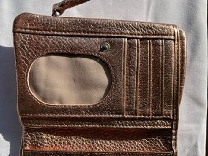 Portefeuille en cuir mordoré Sabrina - photo numéro 4