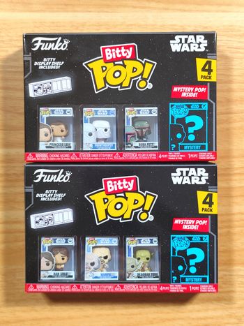 Lot 2 Boîtes Bitty Pop! Star Wars - 8 Figurines (Leia, Boba Fett, Han Solo...)