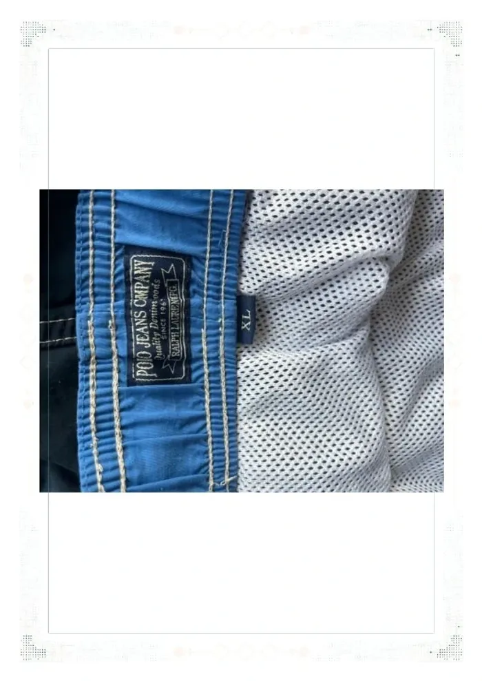 Short de bain Ralph Lauren vintage – Bleu marine – Taille XL – Classe à l’ancienne - photo numéro 5