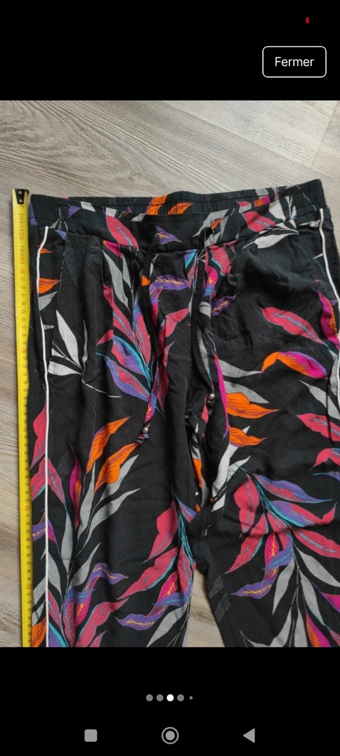 Pantalon fin femme Camaïeu imprimé - photo numéro 3