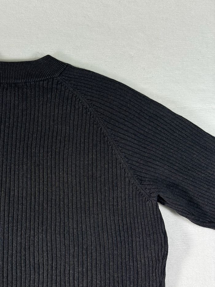Pull noir côtelé Ralph Lauren pour femme taille M Boutons sur l'épaule en 100% coton - photo numéro 8