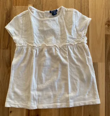 Top anche courte kiabi blanc cassé