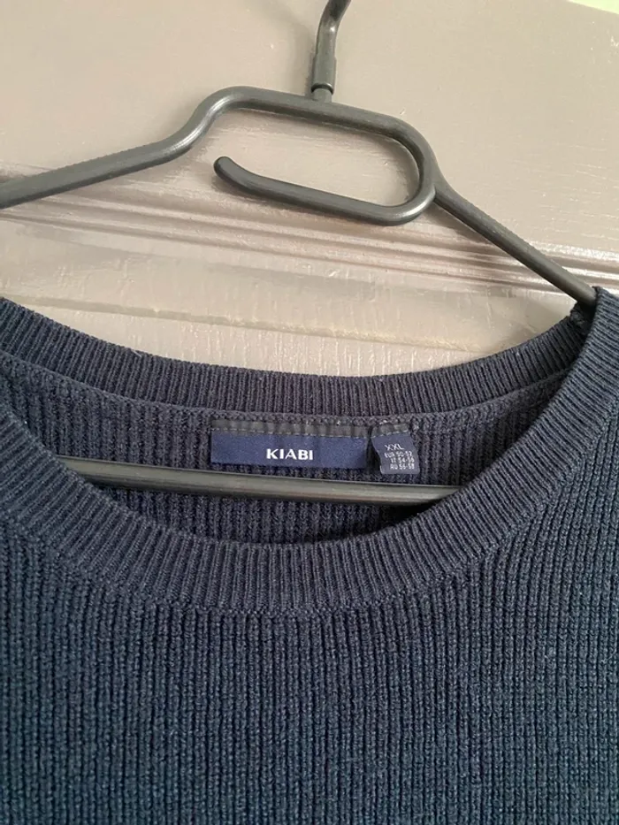 Pull en mailles marine taille 50 - photo numéro 4