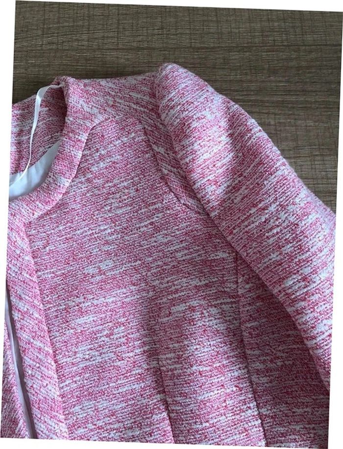 Veste de tailleur rose et blanche neuve Morgan taille 38 (valeur 79€) - photo numéro 13