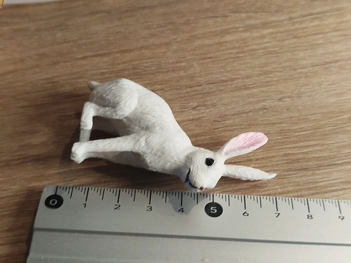 Figurine lièvre polaire Animal de la forêt - photo numéro 4