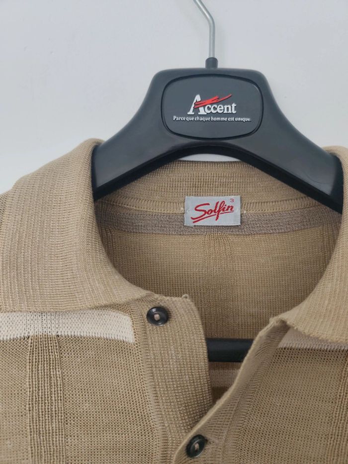 Pull Solfin beige 15% lin taille 3 - photo numéro 2
