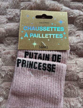 Chausssette pailletée ( putin de princesse )  36/41