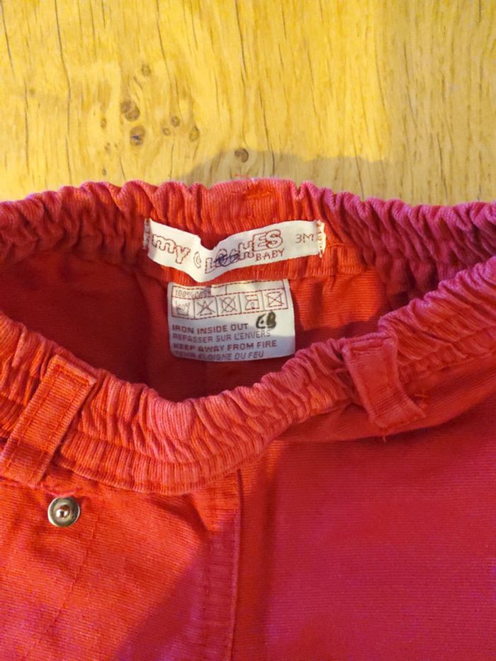 Pantalon toile rouge - photo numéro 4