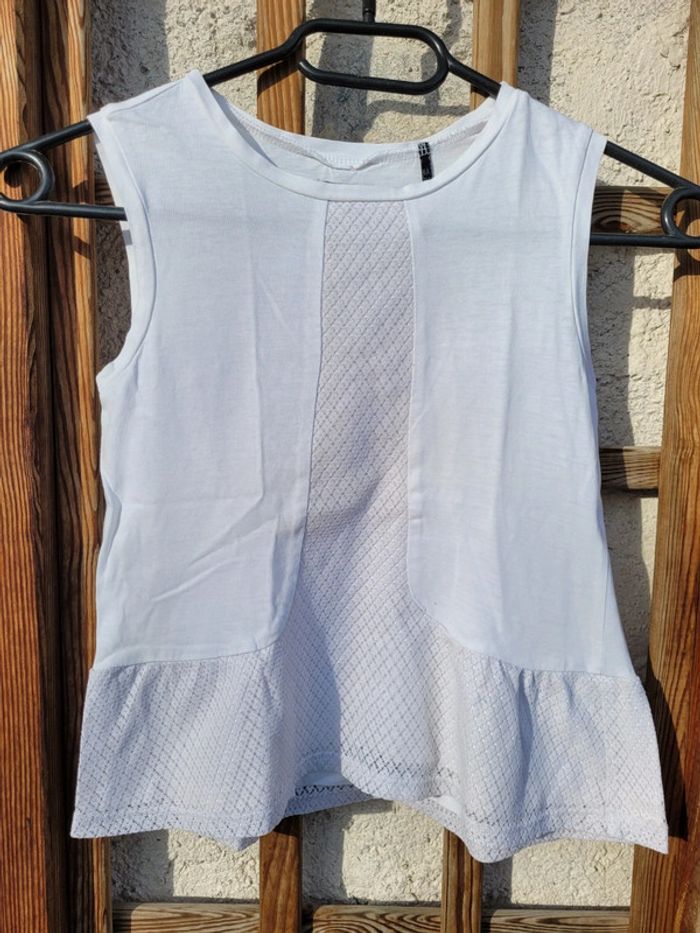 Très beau haut sans manches IKKS blanc, 6 ans