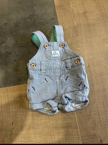 Salopette courtes bébé taille 1 mois